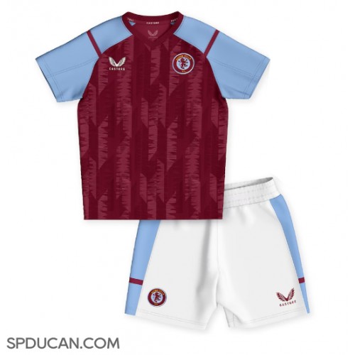 Dječji Nogometni Dres Aston Villa Domaci 2023-24 Kratak Rukav (+ Kratke hlače)